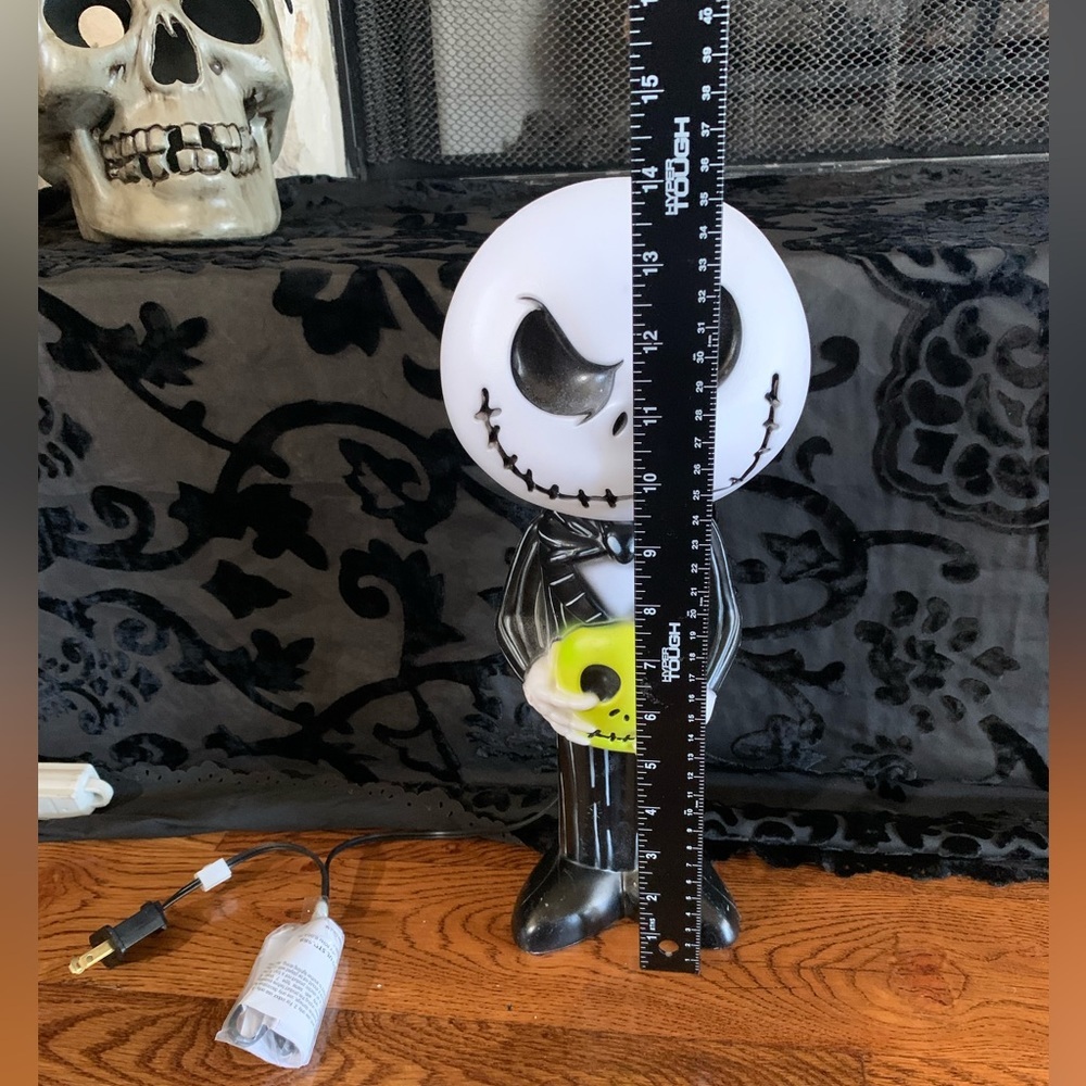 Jack Skellington Light Up Plug in Blow Mold - Picture 7 of 7